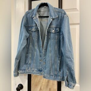 Boutique Distressed Jean Jacket